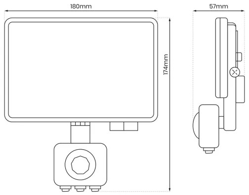 LED Vonkajší reflektor so senzorom LED/50W/230V 5000K IP44