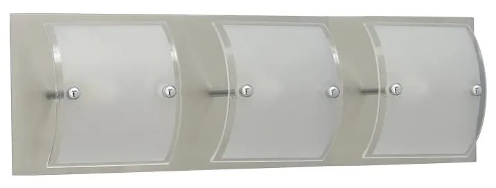 Prezent 2028 - Nástenné svietidlo BRICK 3xG9/33W/230V matný chróm