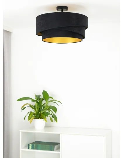 Duolla - Prisadený luster KOBO 1xE27/15W/230V pr. 45 cm čierna