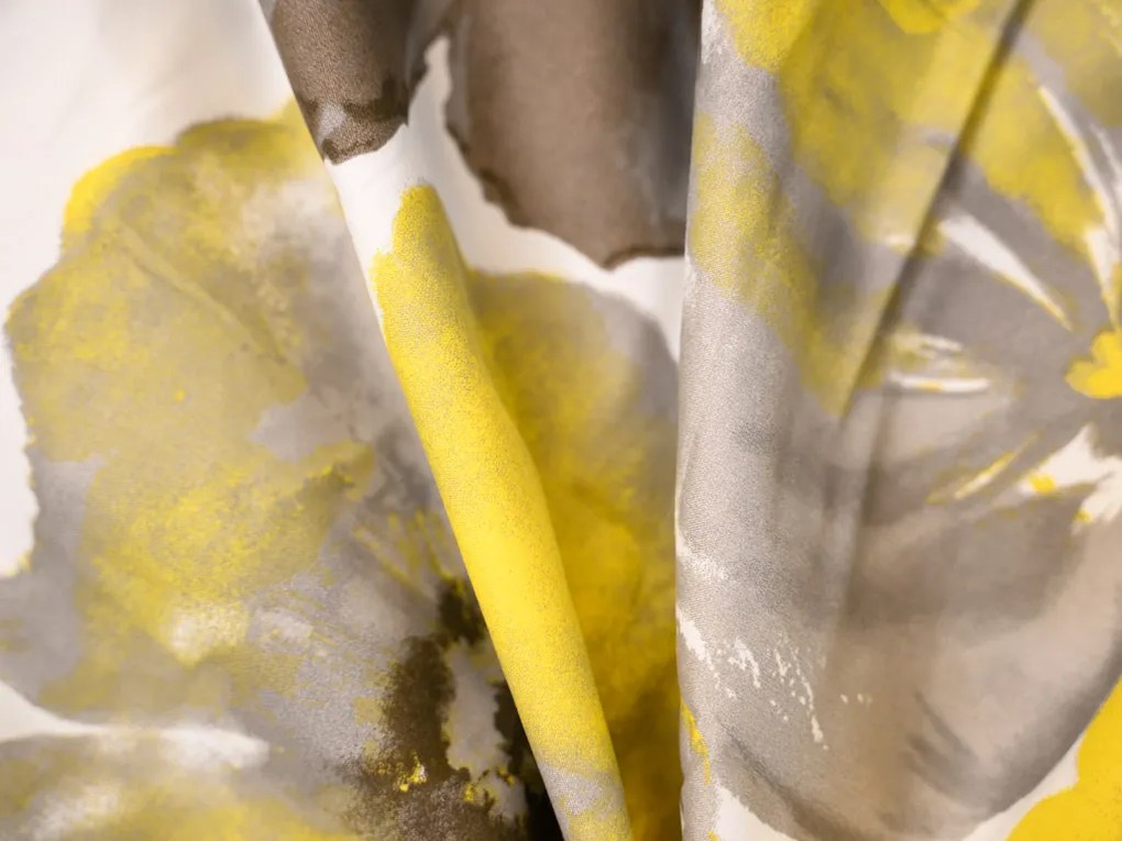 Obliečky z mikrovlákna FEONELLE žlto-sivé Rozmer obliečky: 2 ks 70 x 90 cm | 200 x 220 cm