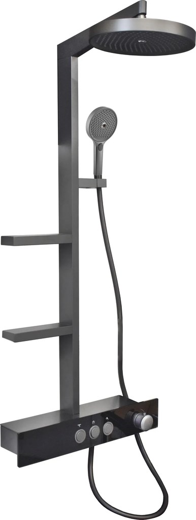 Slezák - RAV Sprchový komplet so zmiešavacou batériou NIL - NL055.5MG, Metal Grey