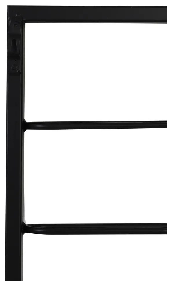 Čierny nástenný kovový regál na víno 42x120x6 cm Macaben – Light & Living