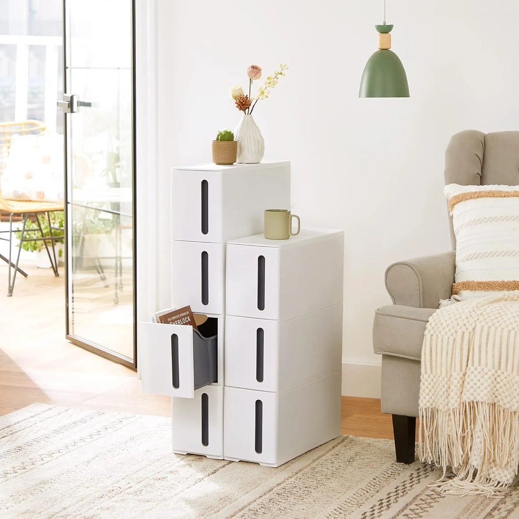 Úložný kuchyňský regál BASTEN 84 cm bílý