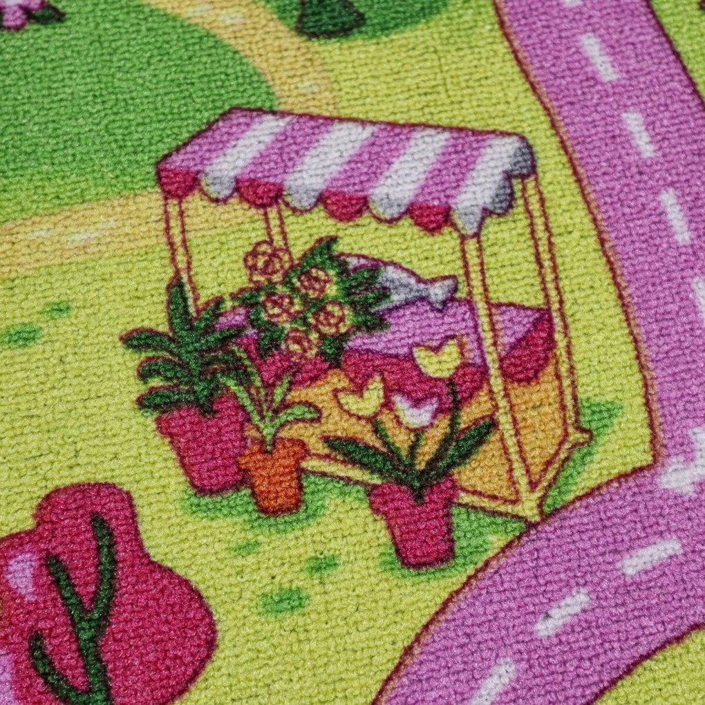 Koberec metráž cesty Sweet Town - neúčtujeme odrezky z role, na mieru, šíře 1,33m,1m,2m,3m,4m,na mieru, neúčtujeme odrezky, viacfarebná, detská izba