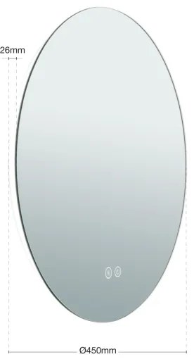 Orion 13-398/45 - LED Zrkadlo s podsvietením FOCUS LED/18W/230V pr. 45 cm IP44