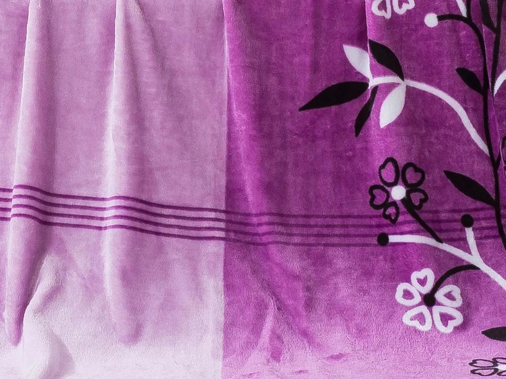 XPOSE® Mikroplyšová deka ADINA - fialová 140x200 cm