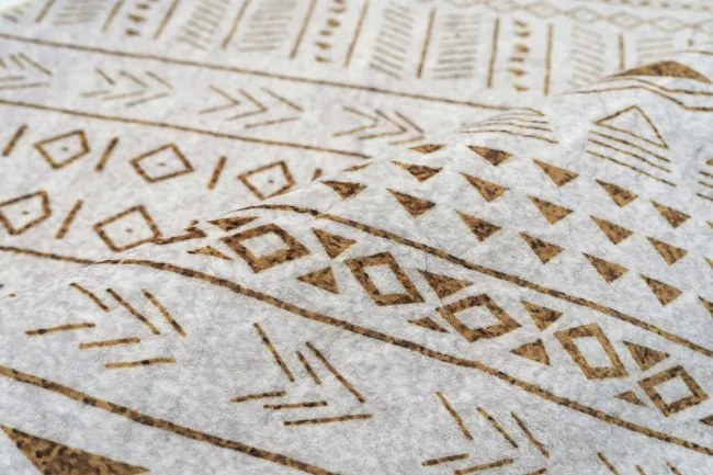 Protišmykový koberec NOVO béžový kruh