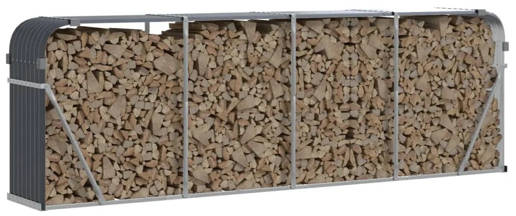 Držiak na polená antracitový 300x45x100 cm pozinkovaná oceľ