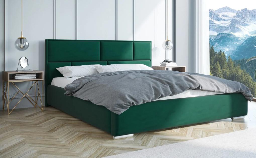 Luxusná čalúnená posteľ GLOS - Železný rám,180x200