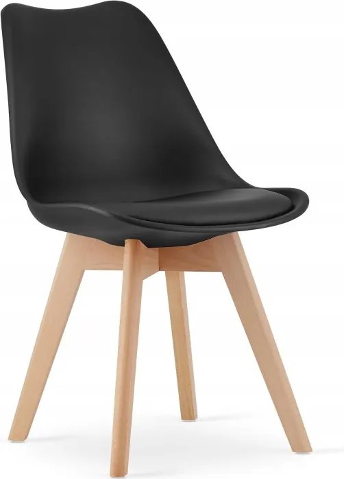 Jedálenská zostava TODI 80cm okrúhly stolový set čierny a 2 stoličky MARK čierne + 2 stoličky MARK čierne  ZADARMO