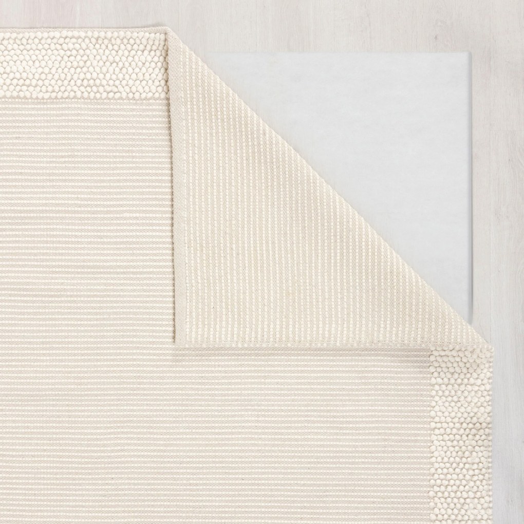 Flair Rugs, Kusový koberec Bobble Wool Ivory, 120x170, biela, obývacia izba
