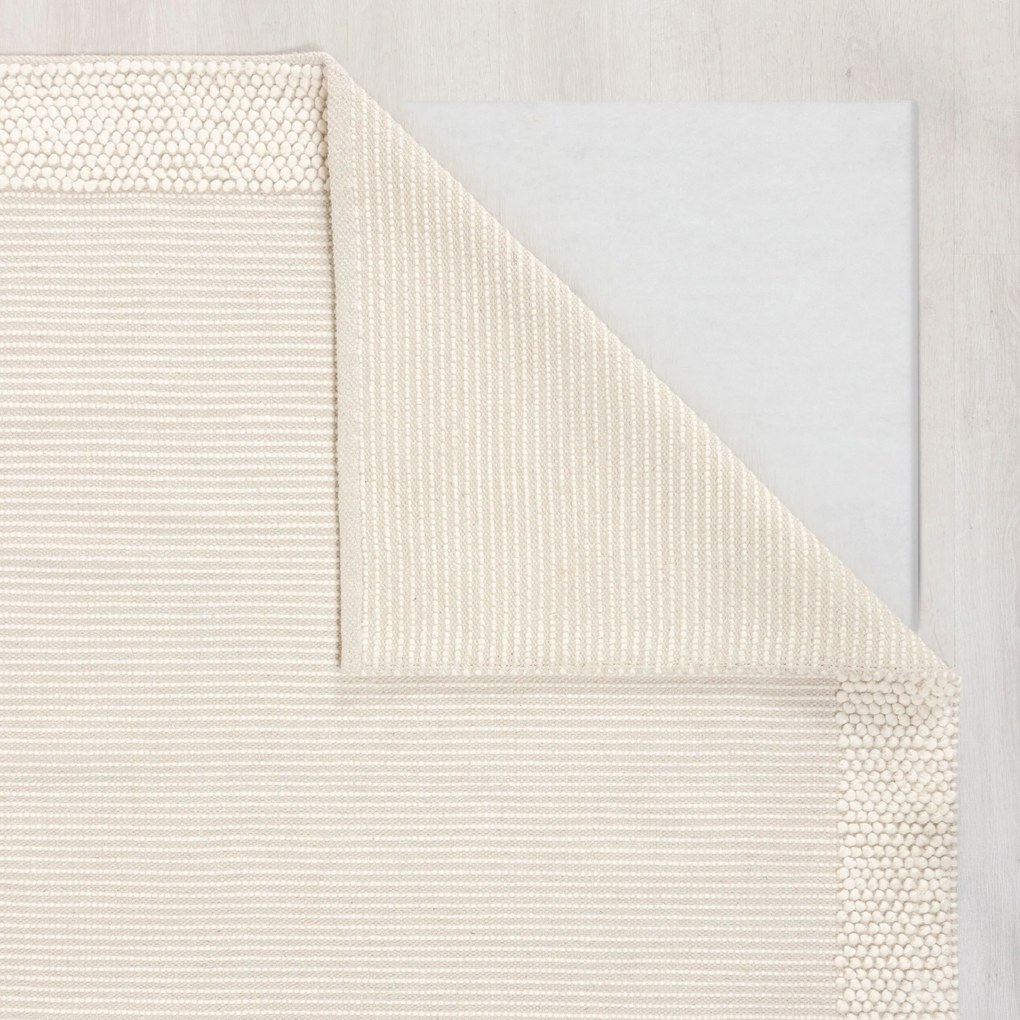 Flair Rugs, Kusový koberec Bobble Wool Ivory, 60x230, biela, obývacia izba