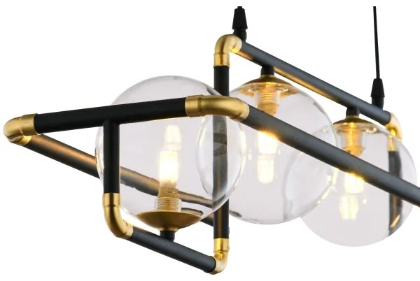 Jupiter 1982 - Luster na lanku ZAFRA 4xG9/10W/230V čierna