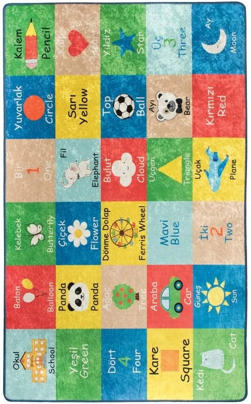 Detský koberec Learning, 140 × 190 cm