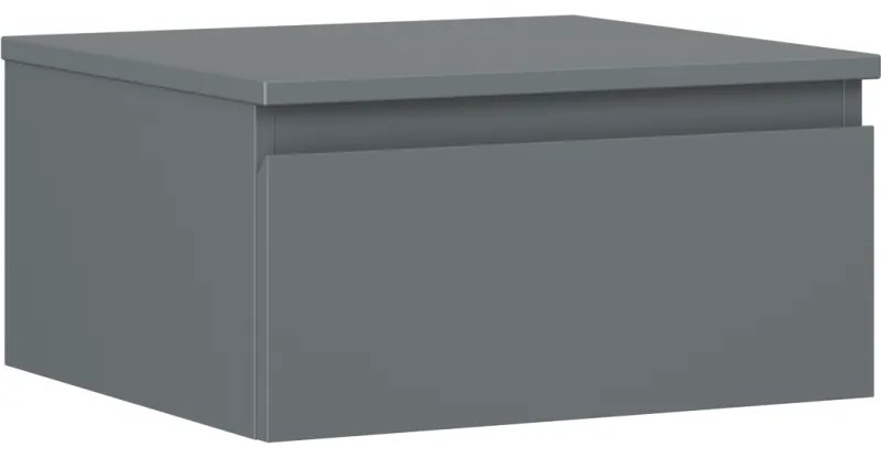 Mexen Orio, kúpeľňová skrinka 50 cm s hornou časťou, 1 zásuvka, grafitová matná, 91A10-05023-1-BFC66