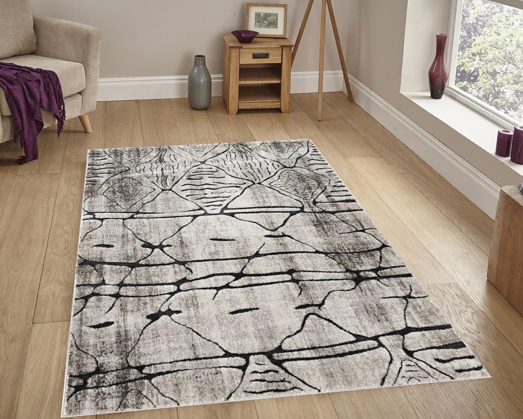 Koberec Miami 127 béžový – obdĺžnikový vzorovaný koberec Rozmer: 280x370 cm