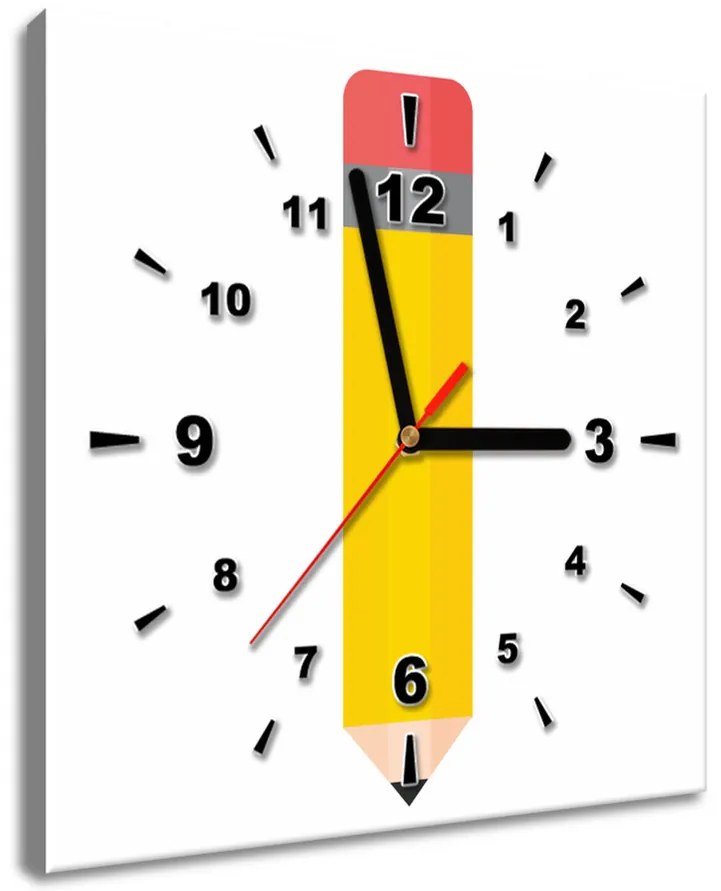 Gario Obraz s hodinami Ceruzka Rozmery: 30 x 30 cm