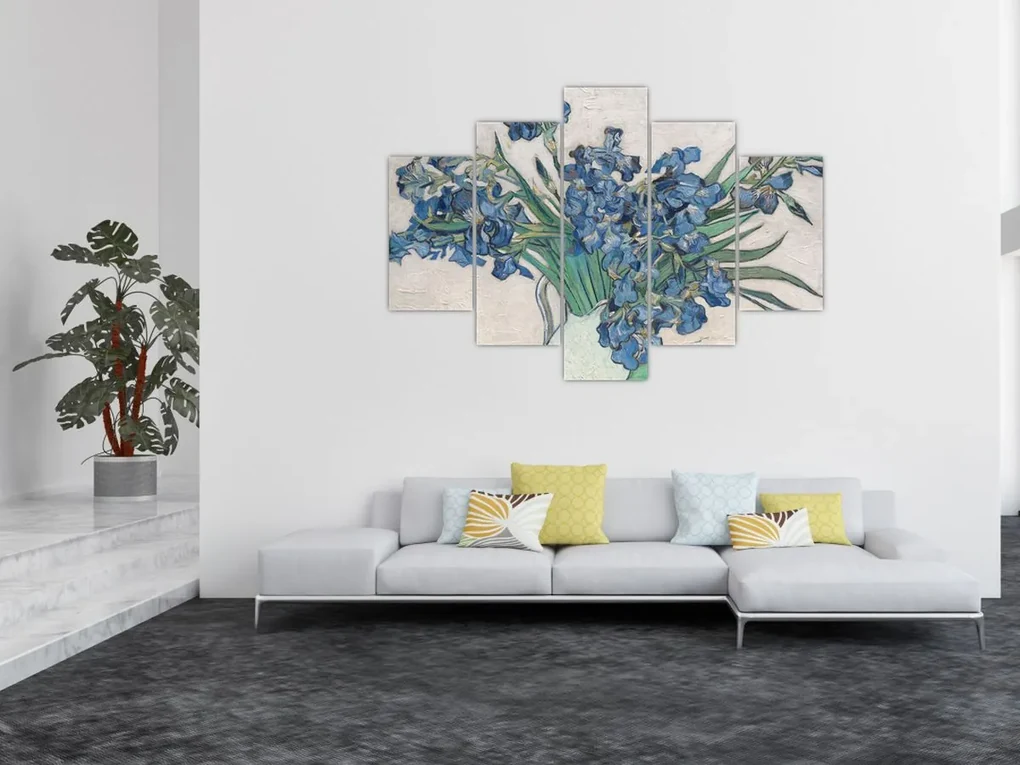 Obraz - Vincent van Gogh, Irises, reprodukcia (150x105 cm)
