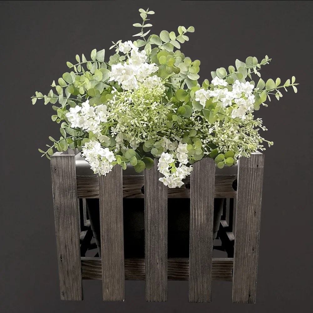 AMADEA Drevený obal na kvetináč tmavý, 27x27x21 cm Český výrobok