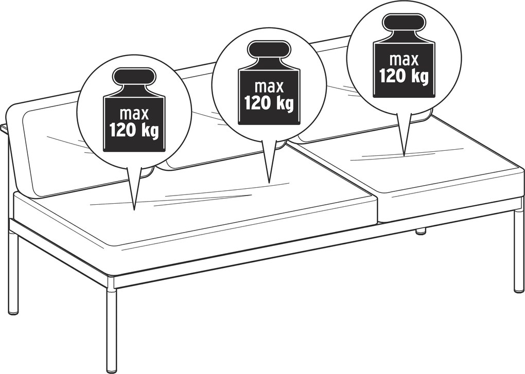Záhradná lavička 2 v 1 ‒ ležadlo »Elin«