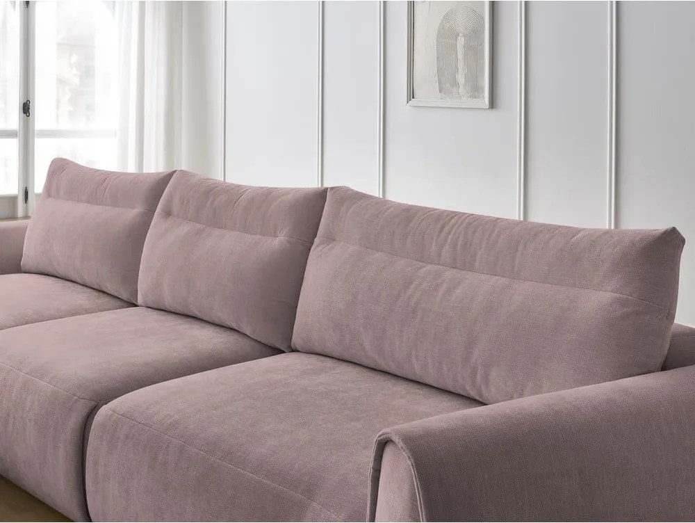 Svetloružová rohová pohovka Aden – Bobochic Paris