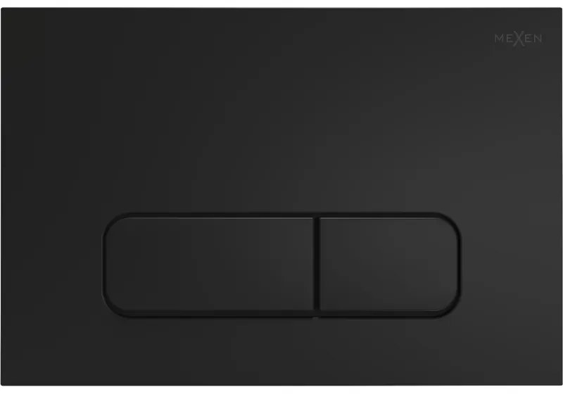 Mexen Fenix Air 02, pneumatické dvojité tlačidlo na splachovanie, čierna matná, 6A0203