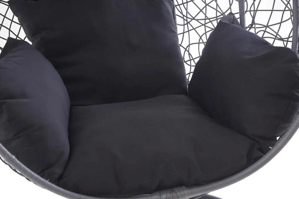 Závesné hojdacie kreslo Houseland Luna S sivé