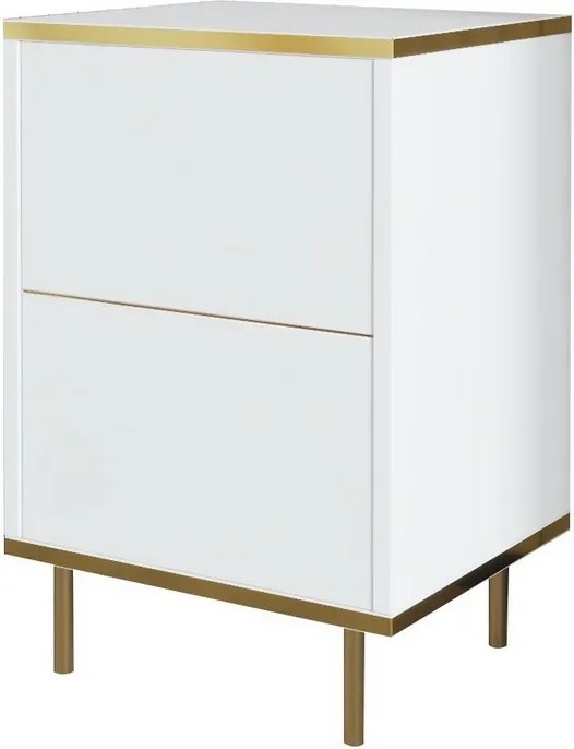 Nočný stolík Imaj White and Gold