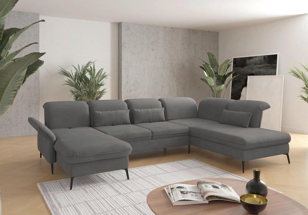 XXXLutz SEDACIA SÚPRAVA, textil, sivá Sit & More - Sedačky - 00014401182B
