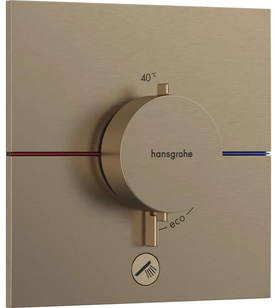 HANSGROHE ShowerSelect Comfort E termostat pod omietku pre 1 spotrebič a ďalší výtok, kartáčovaný bronz, 15575140