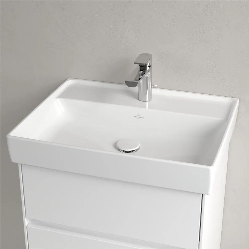 VILLEROY &amp; BOCH Collaro závesné umývadlo s otvorom, bez prepadu, 600 x 470 mm, biela alpská, s povrchom CeramicPlus, 4A3361R1