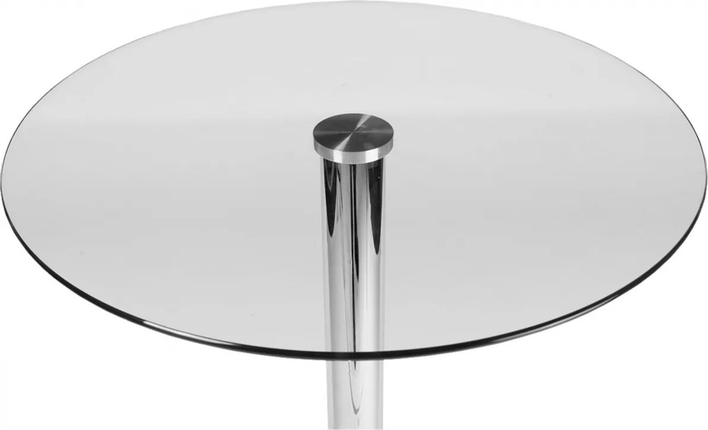 Barový stôl okrúhly 1024833, sklo / rám chróm - v105 x Ø60