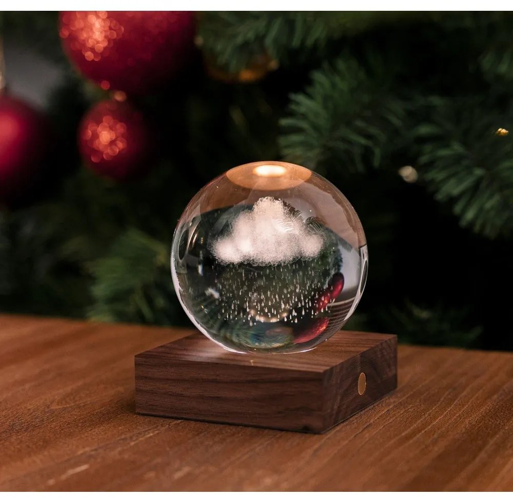 Tmavohnedá svetelná dekorácia na USB Amber – Gingko