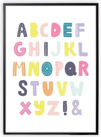 Plagát viacfarebná Abeceda