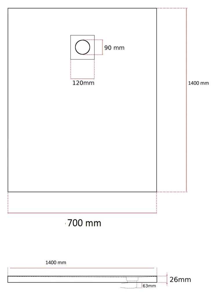 Erga Oldaf, SMC obdĺžniková sprchová vanička 140 x 70 cm, biela matná, ERG-GMA-OL-70140