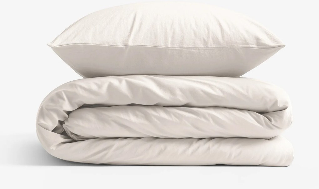 Goldea bavlnené posteľné obliečky - slonová kosť 140 x 200 a 70 x 90 cm