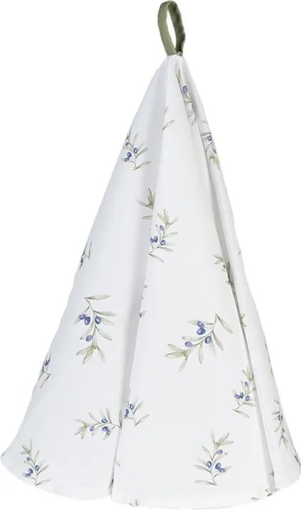 Bavlnená okrúhla utierka s olivami Olive Fields - Ø 80 cm