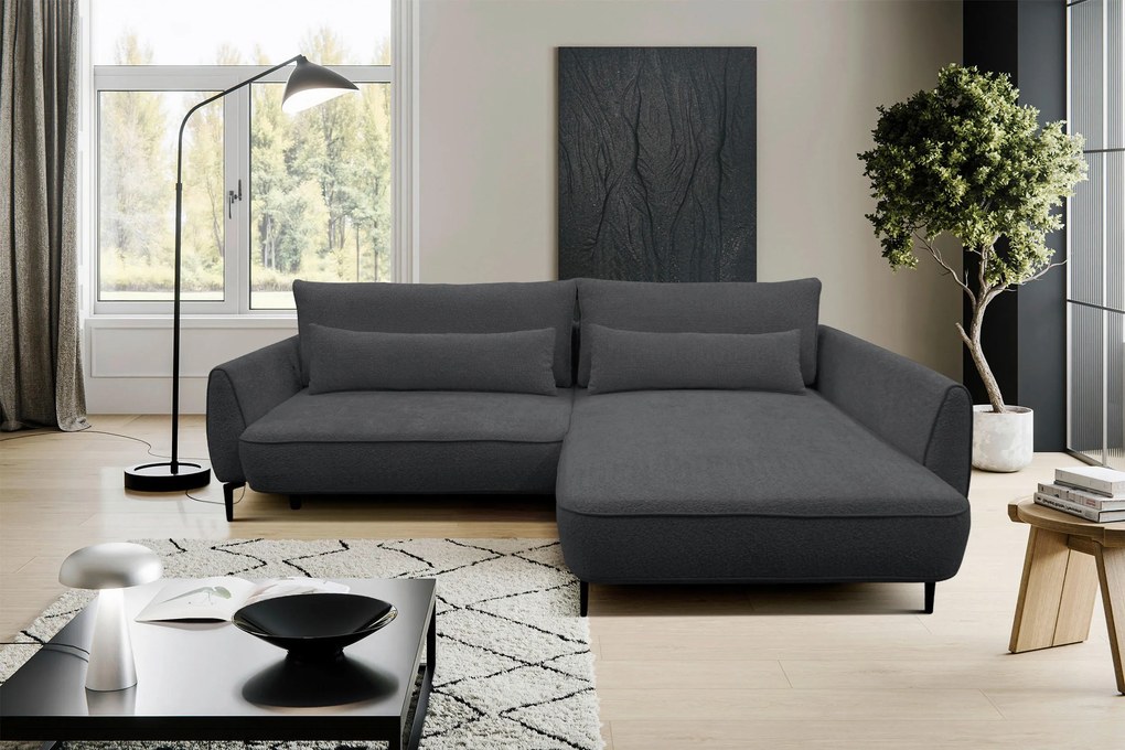 XXXLutz ROHOVÁ SEDAČKA, textil, tmavosivá MID.YOU - Sedačky - 001574005708