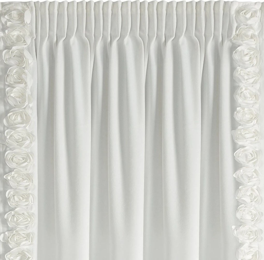 ZATEMŇOVACÍ ZÁVES NA PÁSKE EVA MINGE ROSES14 140X270 CM KRÉMOVÁ