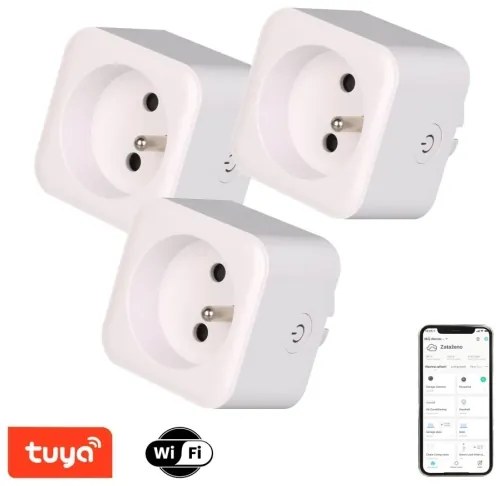 Immax NEO 07762C - SADA 3x Inteligentná zásuvka NEO LITE 3680W/230V/16A Wi-Fi Tuya