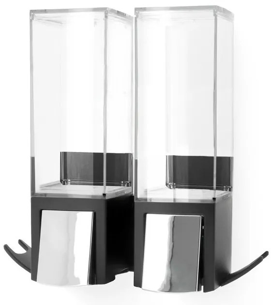 Dávkovač mydla Compactor Edge, 2 x 500 ml, čierna