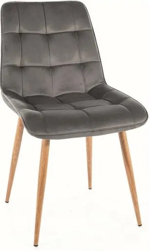 SI Elegantná stolička D Velvet sivý