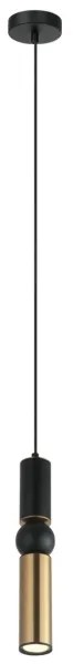 ITALUX PND-14290-1-BK-BRO - Luster na lanku ISIDORA 1xGU10/25W/230V čierna/bronz