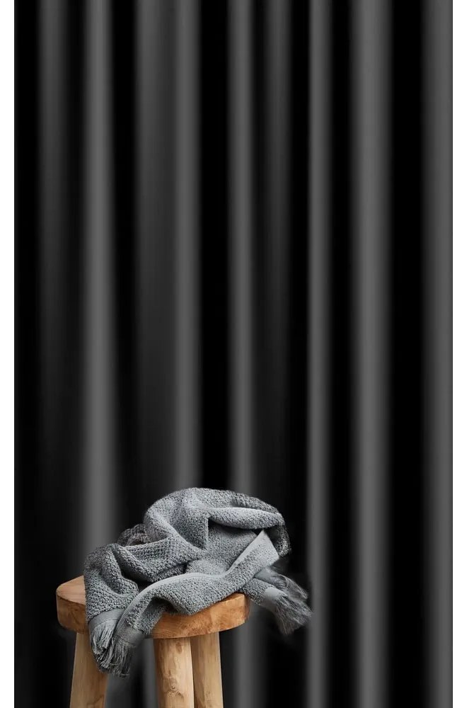 Čierny sprchový záves Bahne & CO Pure, 180 x 200 cm