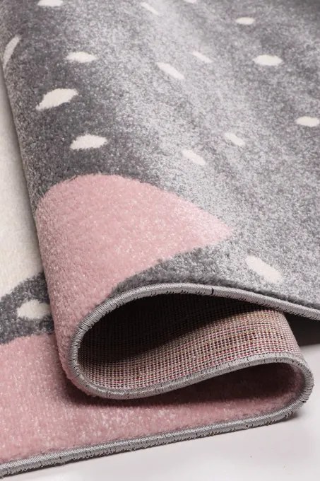 Detský koberec Kiddy D068A/1050 sivý