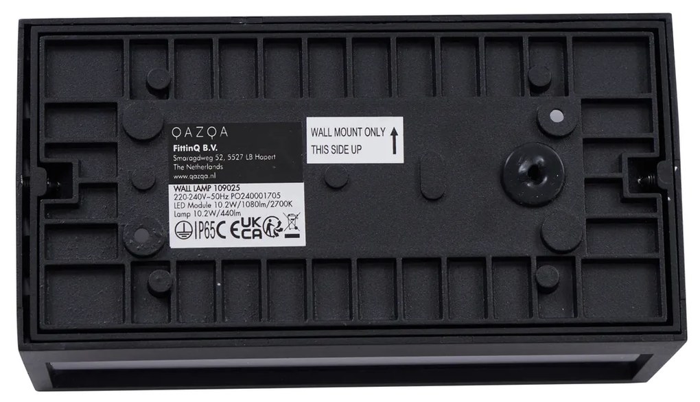 Moderné vonkajšie nástenné svietidlo čierne vrátane LED IP65 - Jail