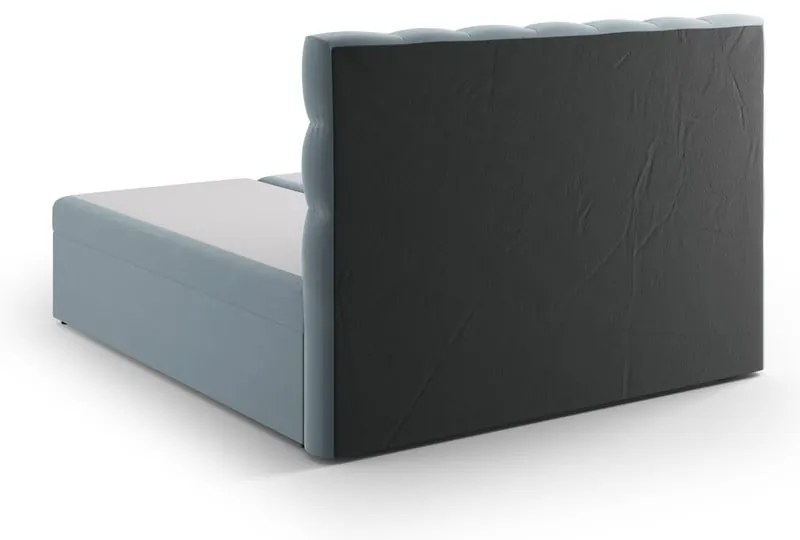 Svetlomodrá boxspring posteľ s úložným priestorom 160x200 cm Bali – Cosmopolitan Design