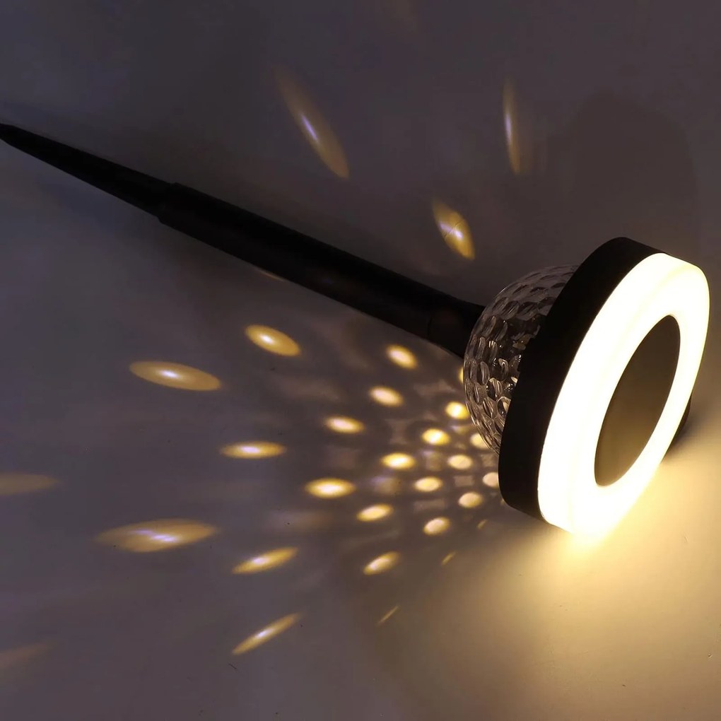 Solární LED lampa Lati 38 cm černá/teplá bílá