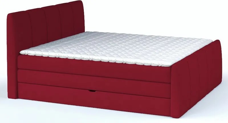 Posteľ boxspring Fresco 180x200 cm, červená látka