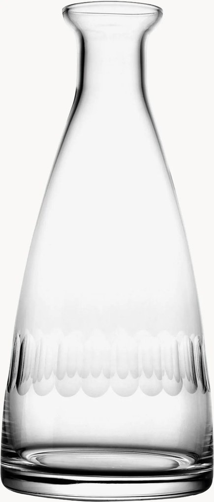 Ručne fúkaná krištáľová karafa Lens, 850 ml